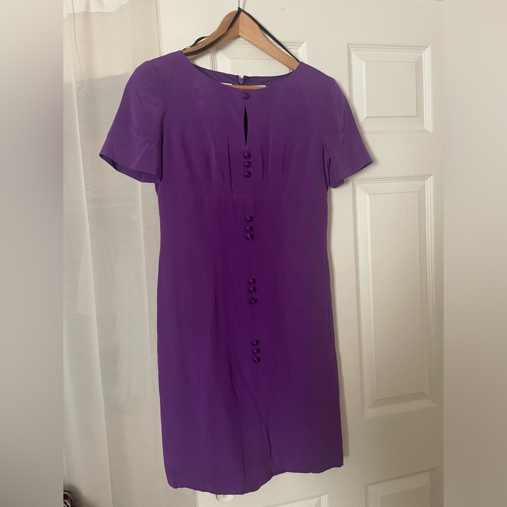 100% Silk Rich Purple Liz Claiborne Dress